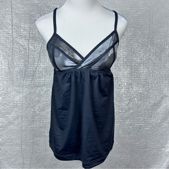 Lululemon Rehearsal Tank Women’s 6 Black White Coal Tinted Canvas Like New - Picture 2 of 10